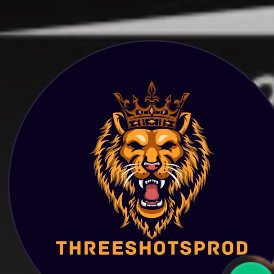ThreeShotsProd logo: a lion wearing a crown